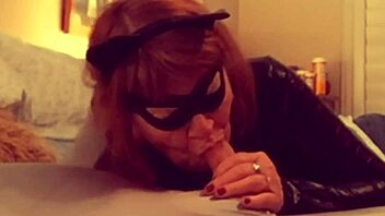 Catgranny Sucks Batman's Cock Deep