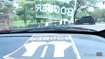 Busty Sara Jay and Lauren Phillips Ride Big Cock Hard!