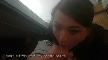 Another early morning blowjob with slutty makeup, he doesn't cum but I do!