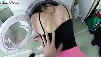 Crushing my stepsis in the appliance, a taboo fantasy come true