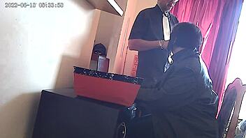 Office sex sucking the bosses cock in outdoor creampie 😈