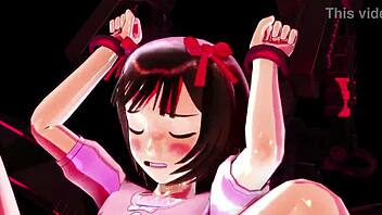 Shameful anime girl gets 3D treatment in MMD video