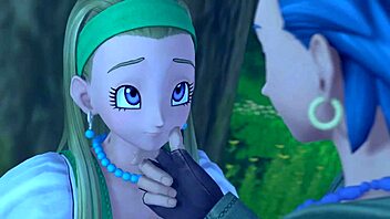 Secret meeting with monster in anime hentai style