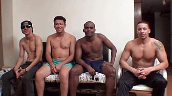 meeting fans, elisa sanches gets assfucked in orgy with cum