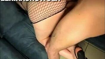 Curvaceous beauty takes on huge cock in kinky shoes
