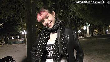 18-year-old teen tries anal play during intense casting session