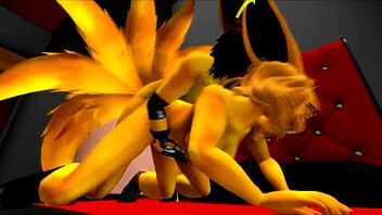 Roxy Foxy rocks wild cartoon action in black anime! 🎬