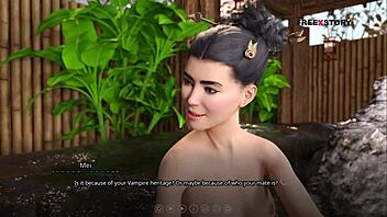 Vampire prince Atlas pleases a Chinese beauty in both vaginal and anal 3D