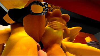 Roxy Foxy rocks wild cartoon action in black anime! 🎬