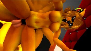 Roxy Foxy rocks wild cartoon action in black anime! 🎬