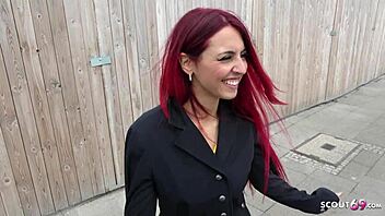 German scout picks up redhead teen Dani Lovese for some fun