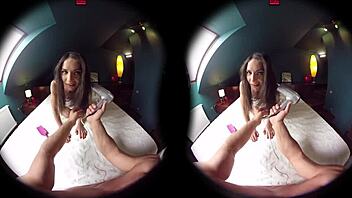 Virtualporndesire, is this petite teen ready for morning toys in her pussy?