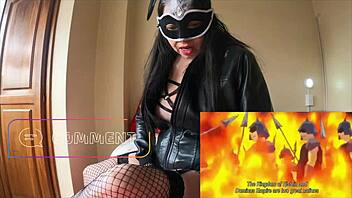 Convincing Mature Stepmom to Fuck with Spiderman Mask