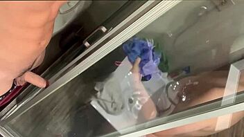 why is this funny straight jock recording me in the shower and giving a passionate kiss?