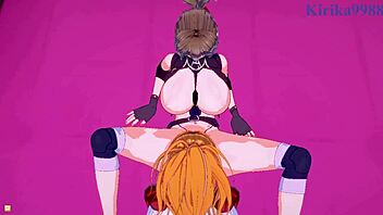 I watch chitose and excellen in intense lesbian and futanari sex