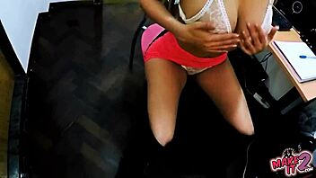 Curvy vs skinny: Brunette hotties show off their assets