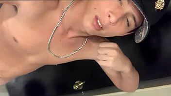 why is this funny straight jock recording me in the shower and giving a passionate kiss?