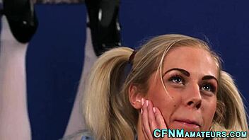 I watched this blonde amateur give an amazing handjob and blowjob.