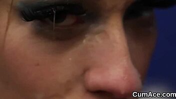 why get facial sexy stunner? suck all cum in blowbang!