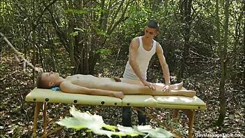 hot gay massage turns wild as paul wolf blows tim law