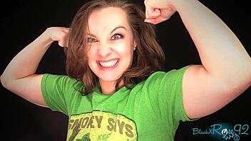 Flexible brunette in cosplay roleplay transforms with black milf