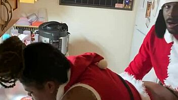 He got this christmas pussy even though i was mad. Big black cock monster ass bent over milf.