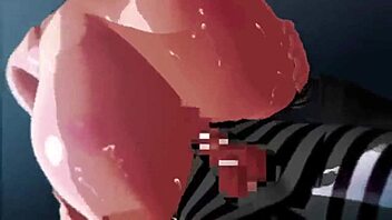 Anime principal masturbates with dildo then rides cowgirl, squirting in sexy cartoon sex