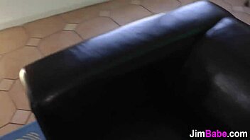 This amateur babe gets fingered in POV by an old European guy.