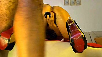 Closeup Anal DP Leads to Squirt and Cum on Floor