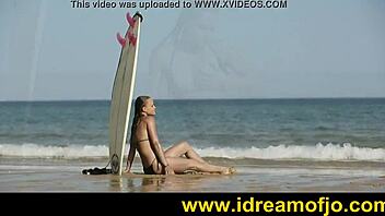 Beach Brunette Ignites with Fierce Solo Fingering in Softcore Display