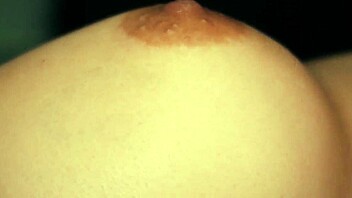 Bold close up nipple sucking and massage on teen babe's natural tits