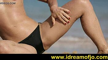 Beach Brunette Ignites with Fierce Solo Fingering in Softcore Display