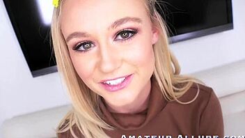 Stunning blondes give blowjobs & fuck!