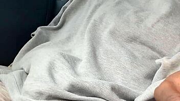 Naejae WEDGIES pussy and CUMS hard in a parked car for all to see.