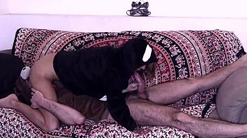 Pijama sex on the sofa.