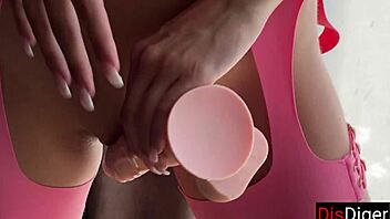 Emotional gangbang with brunette hottie getting cum in mouth