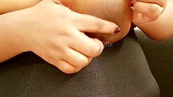 Sexy Indian Girl Fondling Her Big Tits