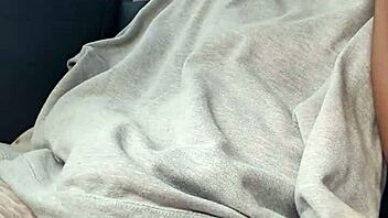 Naejae WEDGIES pussy and CUMS hard in a parked car for all to see.