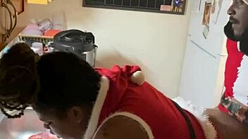 He got this christmas pussy even though i was mad. Big black cock monster ass bent over milf.