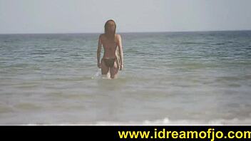 Beach Brunette Ignites with Fierce Solo Fingering in Softcore Display