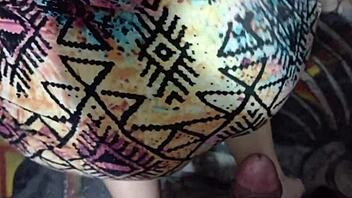 Curvy latina in lingerie gives blowjobs