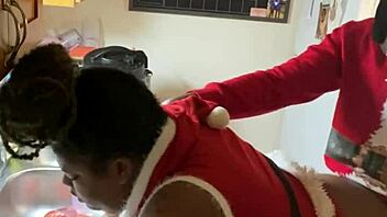 He got this christmas pussy even though i was mad. Big black cock monster ass bent over milf.