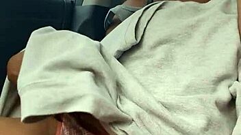 Naejae WEDGIES pussy and CUMS hard in a parked car for all to see.