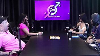 teen finds small dick guy in cabin, weird cuckold moment in sheer lingerie