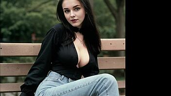 college goth girl in ai art gets missionary fucked outdoors!