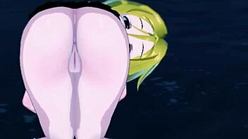 In shaman king, anna uses her wet vagina to exorcise the demon