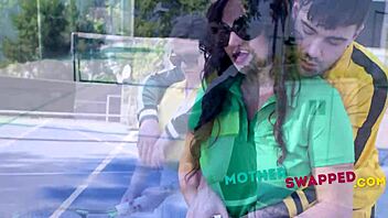 Stepmoms Serving Balls In Outdoor Swap - Taboo Gangbang!