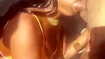 Bela Índia Drives Abricó Beach Wild with Insane Bukkake Action