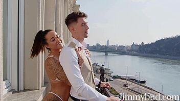 Catia Soares Sucks Cock On Balcony Boldly