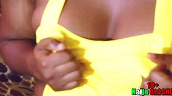 A steamy homemade video featuring a horny ebony babe and her lucky friend